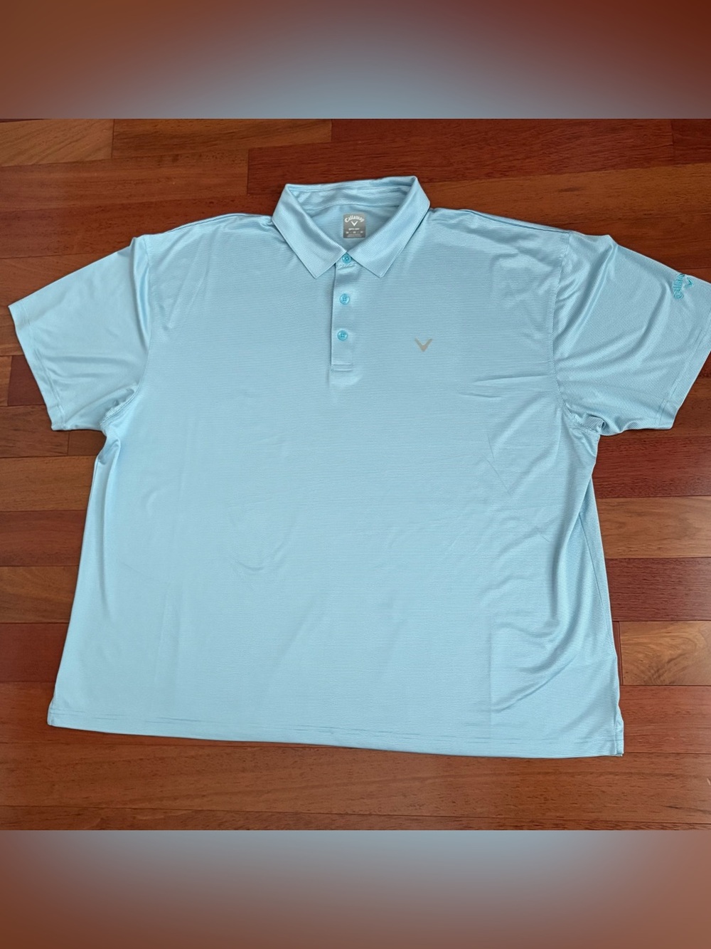 Callaway Opti-Dri Golf Polo Shirt Mens 3X Blue Striped Short Sleeve Logo